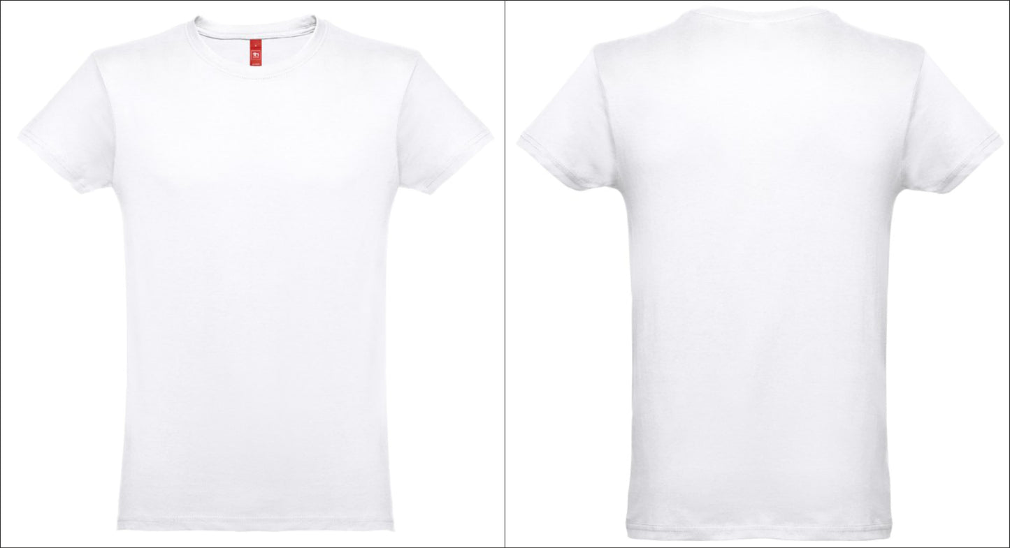 T-shirt branca masculina unissexo lisa para personalizar online